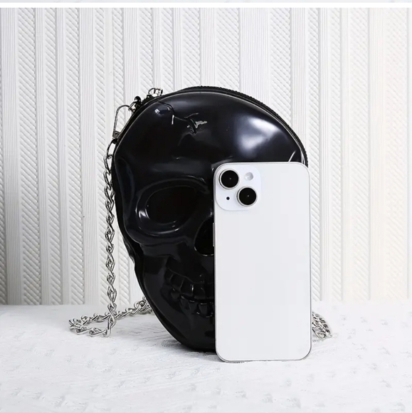 Skull Head Crossbody Bag - Picture 2 of 11